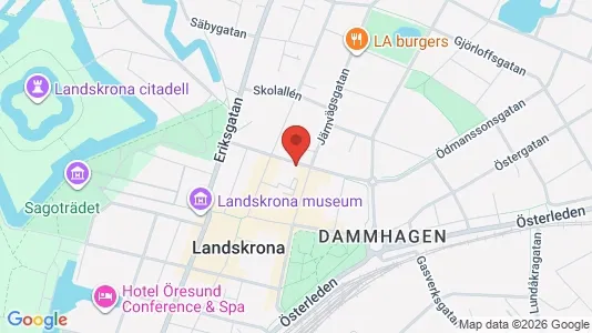 Apartments for rent i Landskrona - kort over placeringen