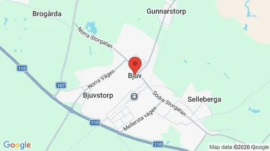Apartments for rent i Bjuv - kort over placeringen