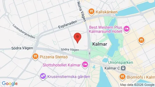 Rooms for rent i Kalmar - kort over placeringen
