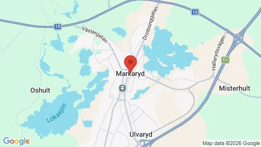 Houses for rent i Markaryd - kort over placeringen