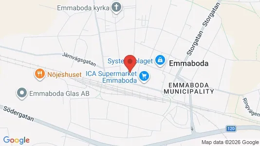 Apartments for rent i Emmaboda - kort over placeringen