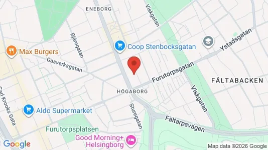 Apartments for rent i Helsingborg - kort over placeringen
