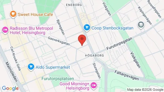 Apartments for rent i Helsingborg - kort over placeringen