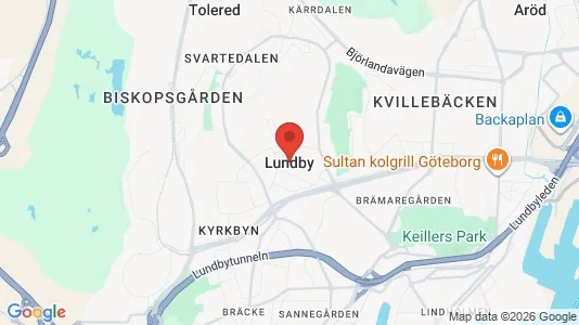 Rooms for rent i Lundby - kort over placeringen
