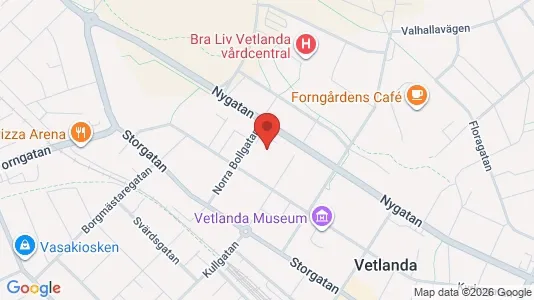 Apartments for rent i Vetlanda - kort over placeringen