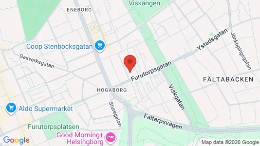 Apartments for rent i Helsingborg - kort over placeringen