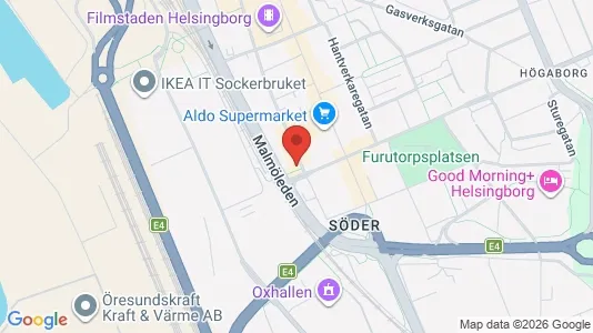 Apartments for rent i Helsingborg - kort over placeringen
