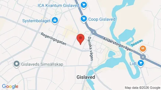 Apartments for rent i Gislaved - kort over placeringen