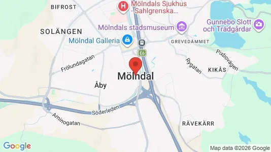 Rooms for rent i Mölndal - kort over placeringen