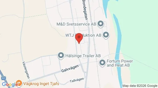 Apartments for rent i Bollnäs - kort over placeringen