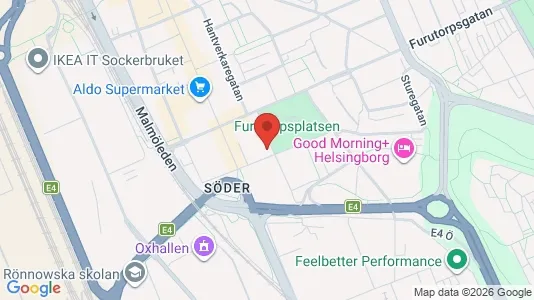 Apartments for rent i Helsingborg - kort over placeringen
