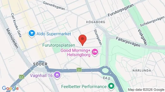 Apartments for rent i Helsingborg - kort over placeringen