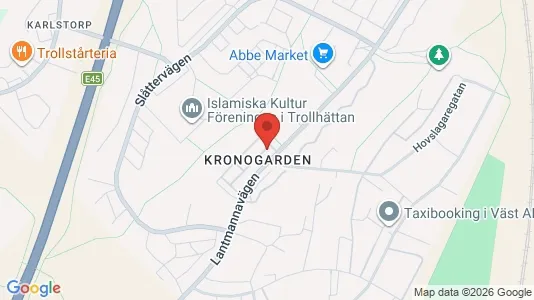 Apartments for rent i Trollhättan - kort over placeringen