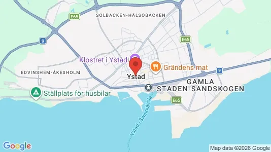 Houses for rent i Ystad - kort over placeringen