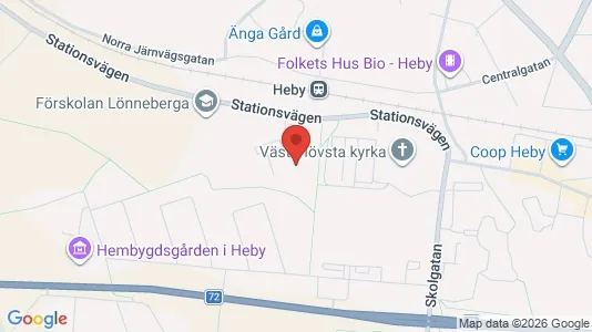 Apartments for rent i Heby - kort over placeringen