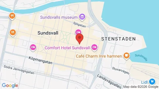 Apartments for rent i Sundsvall - kort over placeringen