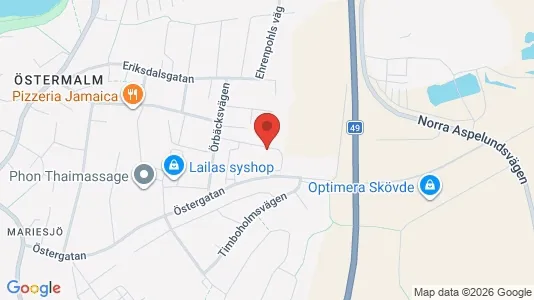 Apartments for rent i Skövde - kort over placeringen