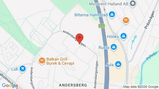 Apartments for rent i Halmstad - kort over placeringen