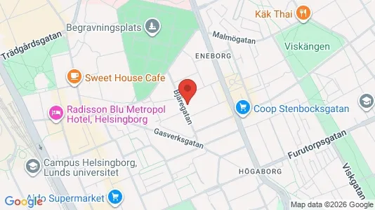 Apartments for rent i Helsingborg - kort over placeringen