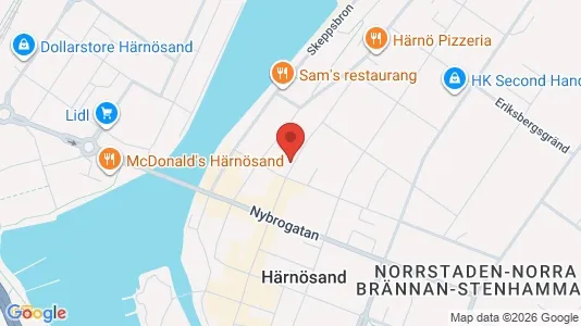 Apartments for rent i Härnösand - kort over placeringen
