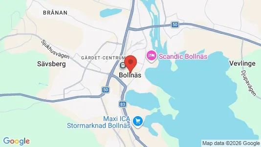 Apartments for rent i Bollnäs - kort over placeringen