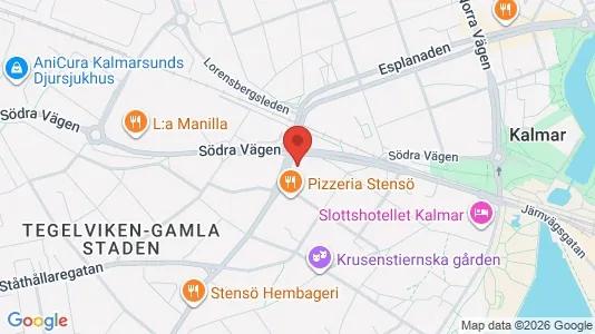 Rooms for rent i Kalmar - kort over placeringen