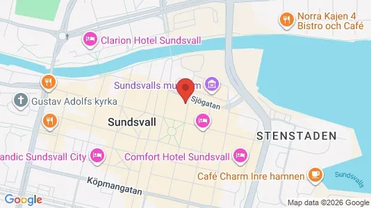 Apartments for rent i Sundsvall - kort over placeringen