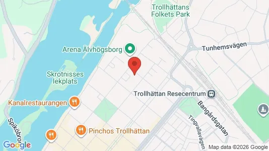 Apartments for rent i Trollhättan - kort over placeringen