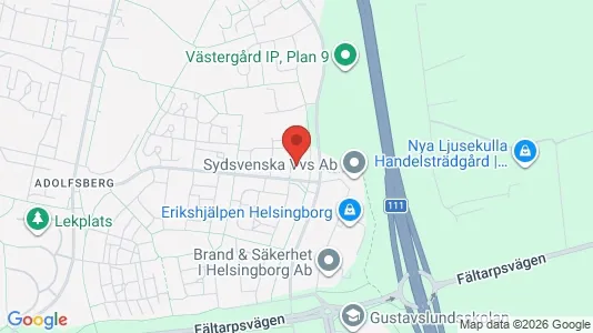 Apartments for rent i Helsingborg - kort over placeringen