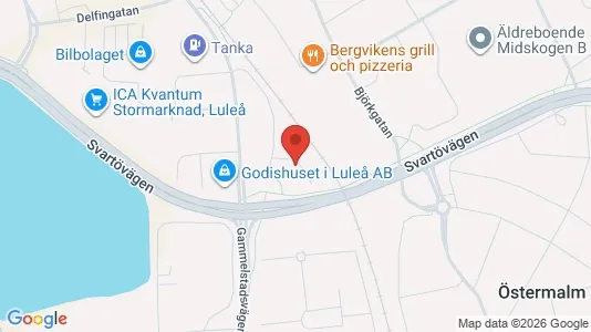 Apartments for rent i Luleå - kort over placeringen