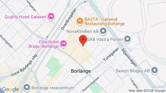 Apartments for rent i Borlänge - kort over placeringen