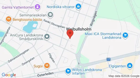 Apartments for rent i Landskrona - kort over placeringen