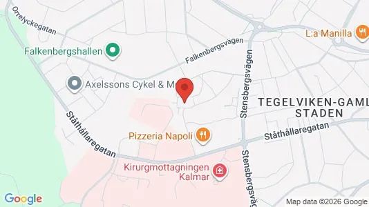 Rooms for rent i Kalmar - kort over placeringen