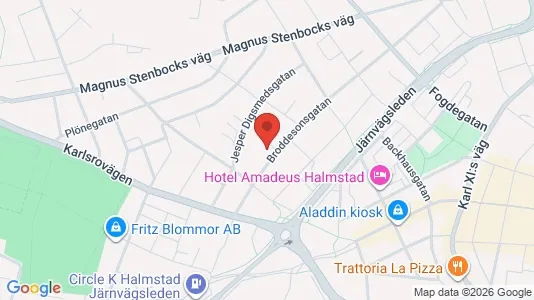 Apartments for rent i Halmstad - kort over placeringen