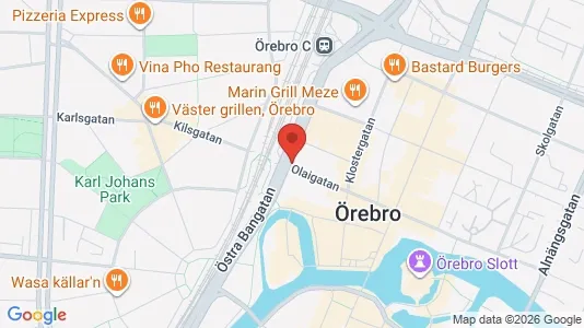 Apartments for rent i Örebro - kort over placeringen