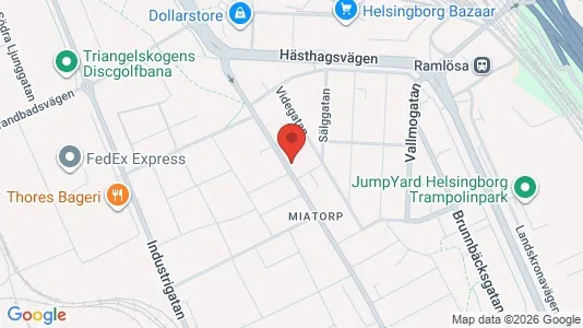 Apartments for rent i Helsingborg - kort over placeringen