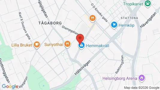 Apartments for rent i Helsingborg - kort over placeringen