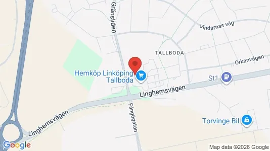 Apartments for rent i Linköping - kort over placeringen