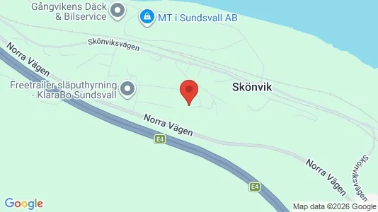 Apartments for rent i Sundsvall - kort over placeringen
