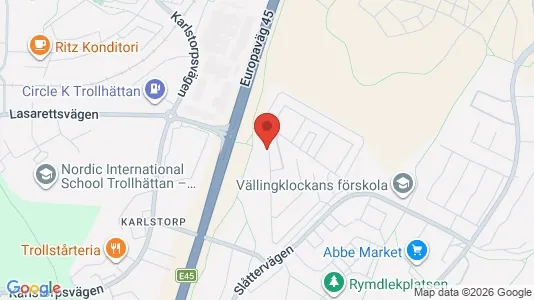 Apartments for rent i Trollhättan - kort over placeringen