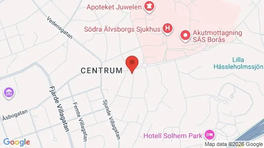 Apartments for rent i Borås - kort over placeringen
