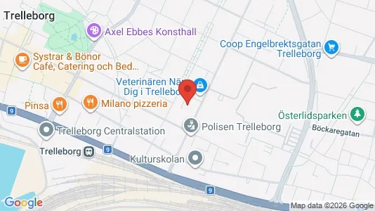 Apartments for rent i Trelleborg - kort over placeringen