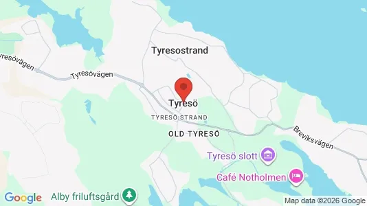 Rooms for rent i Tyresö - kort over placeringen
