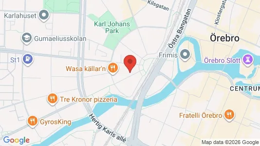 Apartments for rent i Örebro - kort over placeringen