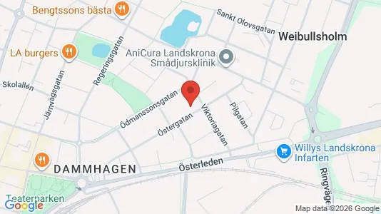 Apartments for rent i Landskrona - kort over placeringen