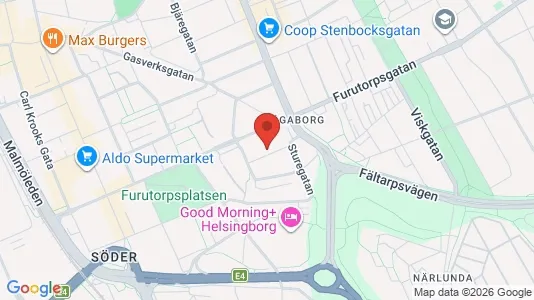 Apartments for rent i Helsingborg - kort over placeringen