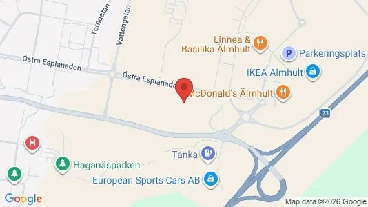 Rooms for rent i Älmhult - kort over placeringen