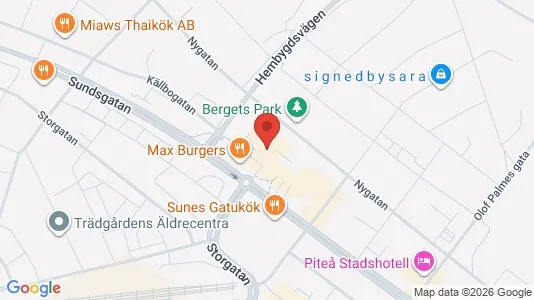 Apartments for rent i Piteå - kort over placeringen