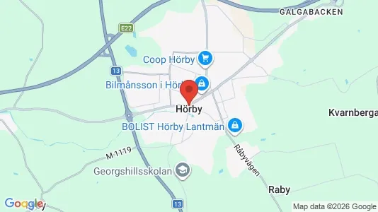 Apartments for rent i Hörby - kort over placeringen