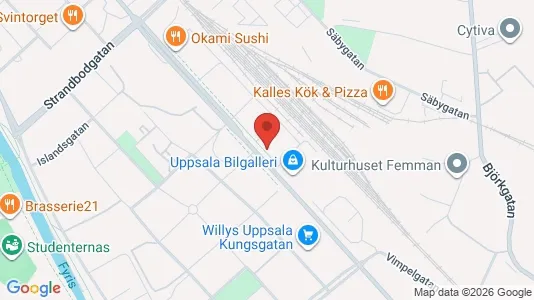 Apartments for rent i Uppsala - kort over placeringen